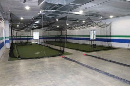 Two batting cages