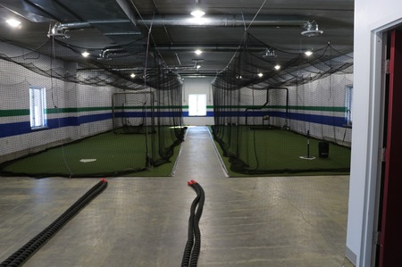 Two batting cages
