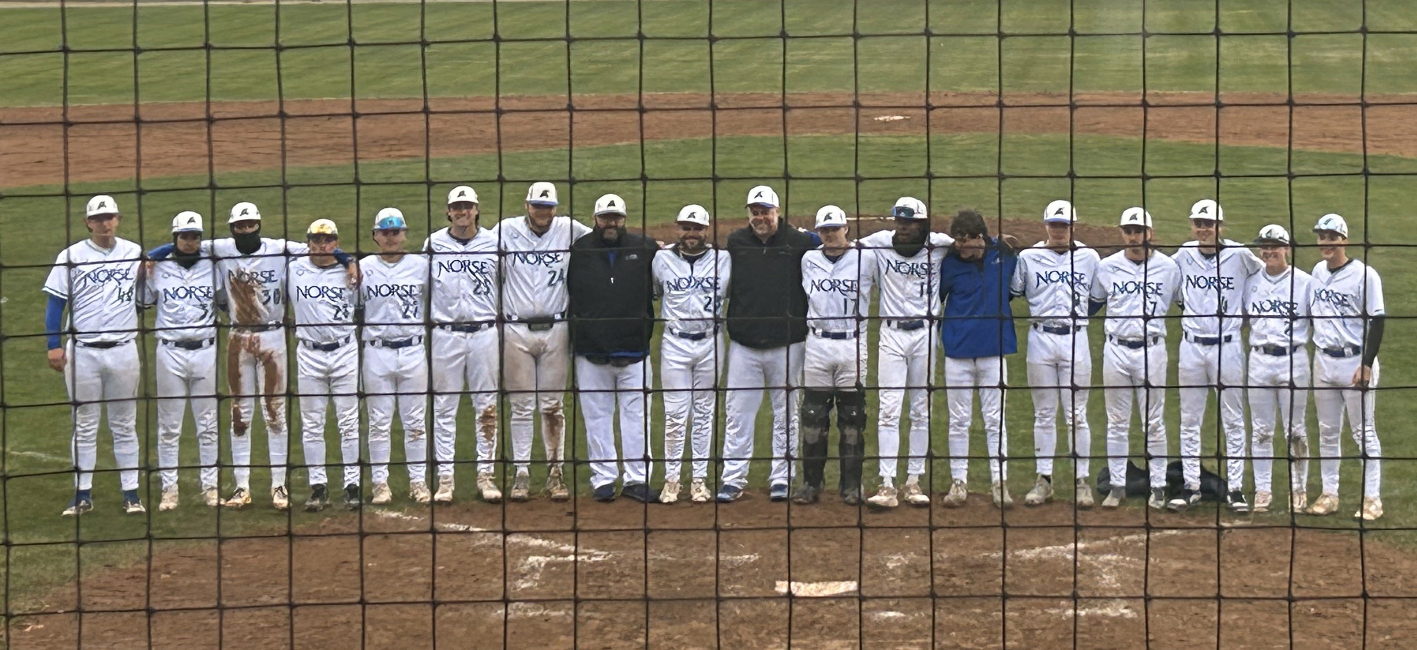Coach Pankow, Coach Sinclair, and the 16 sophomores