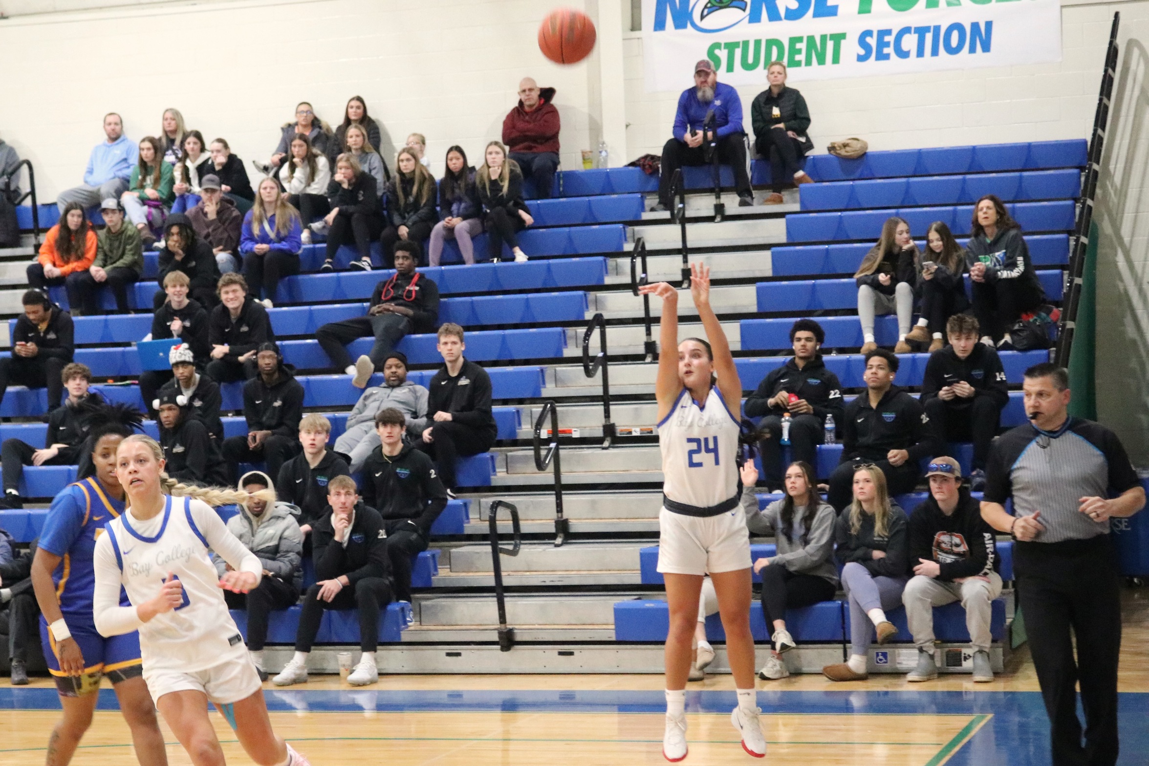 Lauren Zawada looks on after just releasing a jumper from the corner